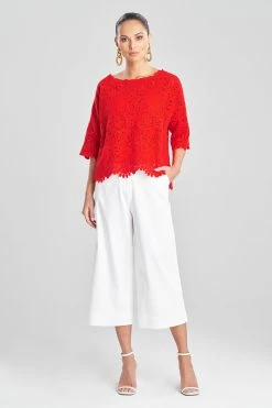 Scroll Guipure Lace Top