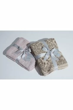 Serenity Blanket -Natori Sales Shop Serenity Blanket Rosette and Serentiy Jacquard Blanket Toasted Taupe by Natori 3 89236.1663445889