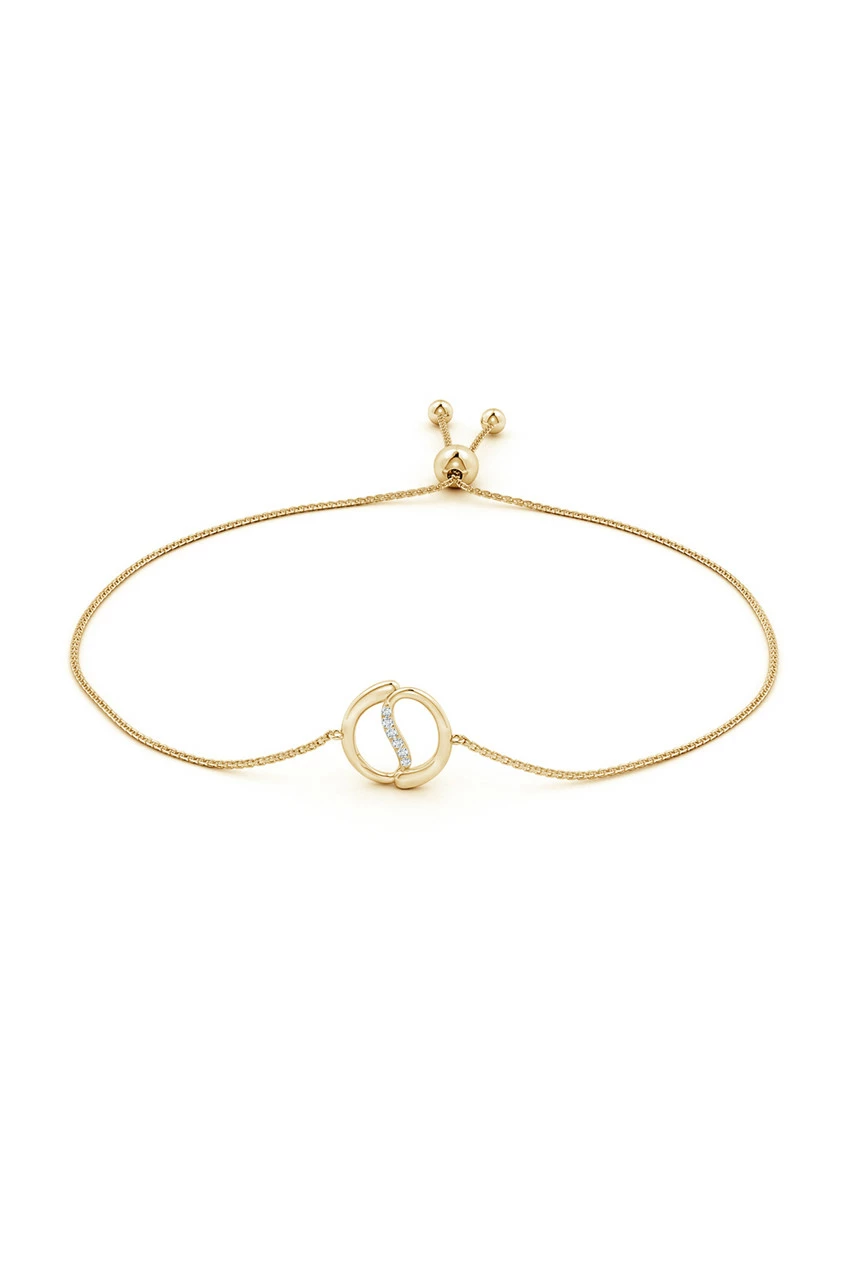 Shangri-La Yin-Yang 14K Gold And Diamond Bolo Bracelet 1 Shangri-La Yin-Yang 14K Gold And Diamond Bolo Bracelet