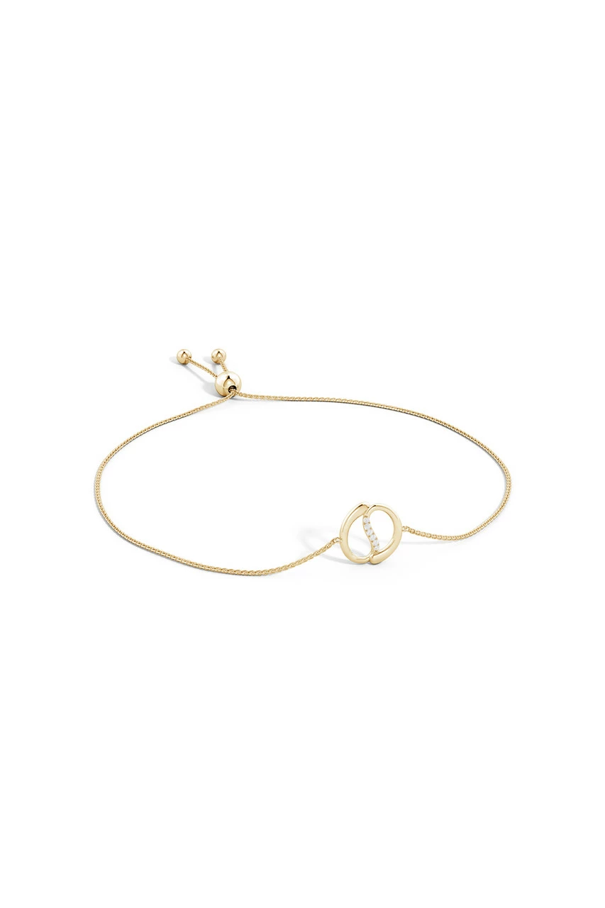 Shangri-La Yin-Yang 14K Gold And Diamond Bolo Bracelet 2 Shangri-La Yin-Yang 14K Gold And Diamond Bolo Bracelet - Image 2