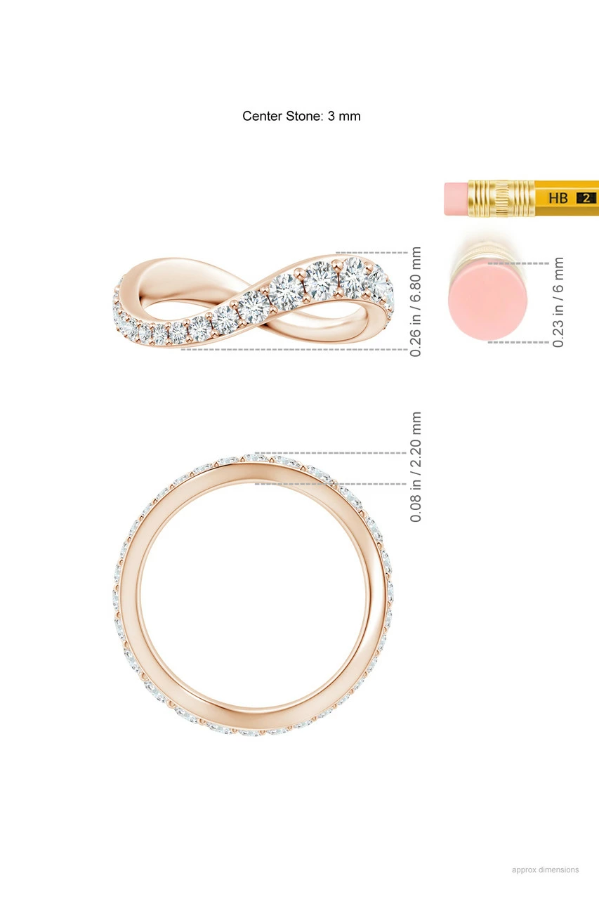 Shangri-La Brushstroke 14K Gold And Diamond Full Eternity Stacking Ring 5 Shangri-La Brushstroke 14K Gold And Diamond Full Eternity Stacking Ring - Image 5