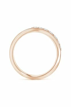 Shangri-La Brushstroke 14K Gold And Diamond Half Eternity Stacking Ring 42 Shangri-La Brushstroke 14K Gold And Diamond Half Eternity Stacking Ring -Natori Sales Shop Shangri La 14K Rose Gold Yin Yang Half Eternity Diamond Ring by Natori 2 47214.1630345317