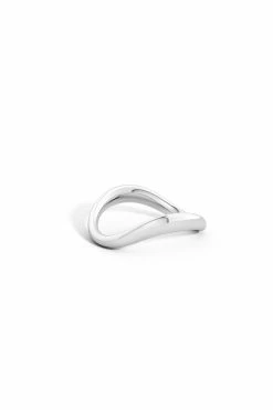 Shangri-La Brushstroke 14K Gold Stacking Ring -Natori Sales Shop Shangri La 14K White Gold Brushstroke Stackable Ring by Natori 4 78082.1628874529