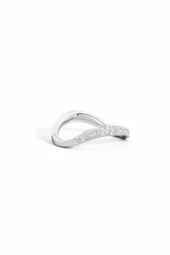 Shangri-La Brushstroke 14K Gold And Diamond Half Eternity Stacking Ring 25 Shangri-La Brushstroke 14K Gold And Diamond Half Eternity Stacking Ring -Natori Sales Shop Shangri La 14K White Gold Yin Yang Half Eternity Diamond Ring by Natori 4 30121.1628867352