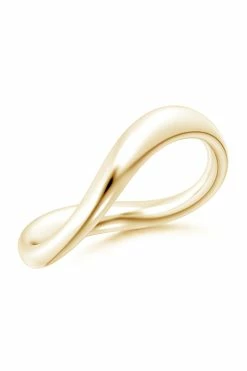 Shangri-La Brushstroke 14K Gold Stacking Ring -Natori Sales Shop Shangri La 14K Yellow Gold Brushstroke Stackable Ring by Natori 1 36453.1628900153
