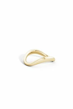 Shangri-La Brushstroke 14K Gold Stacking Ring -Natori Sales Shop Shangri La 14K Yellow Gold Brushstroke Stackable Ring by Natori 4 77890.1628874610