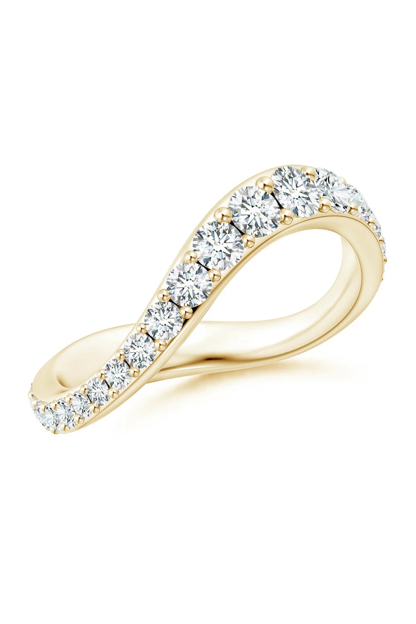 Shangri-La Brushstroke 14K Gold And Diamond Full Eternity Stacking Ring 15 Shangri-La Brushstroke 14K Gold And Diamond Full Eternity Stacking Ring - Image 15