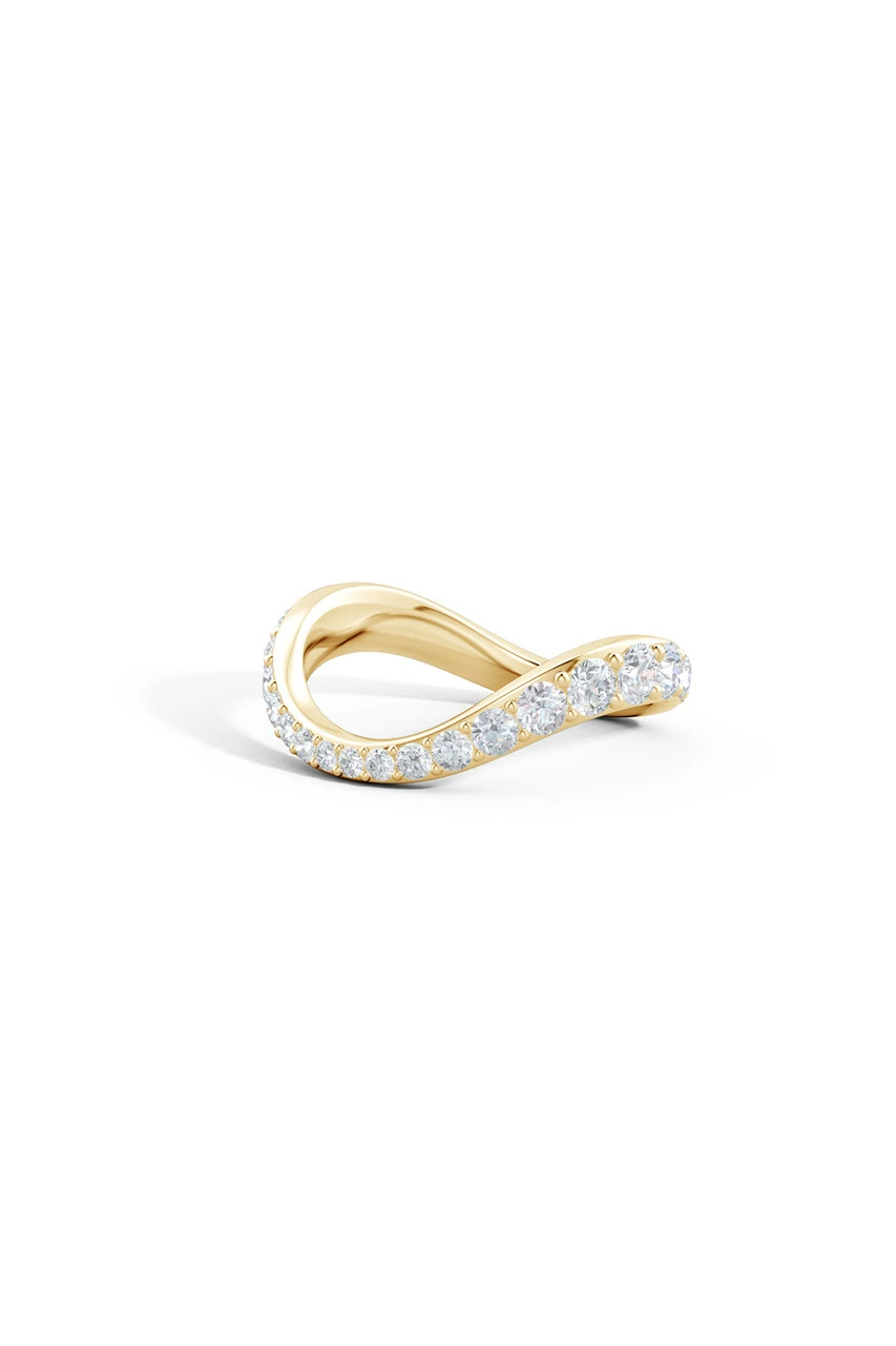 Shangri-La Brushstroke 14K Gold And Diamond Full Eternity Stacking Ring 16 Shangri-La Brushstroke 14K Gold And Diamond Full Eternity Stacking Ring - Image 16