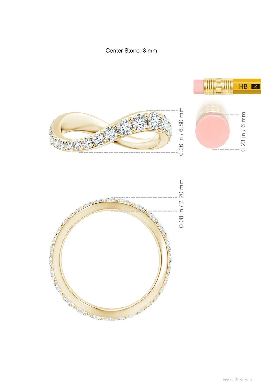 Shangri-La Brushstroke 14K Gold And Diamond Full Eternity Stacking Ring 19 Shangri-La Brushstroke 14K Gold And Diamond Full Eternity Stacking Ring - Image 19