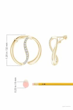 Shangri-La Yin-Yang 14K Gold And Diamond Large Button Stud Earrings 12 Shangri-La Yin-Yang 14K Gold And Diamond Large Button Stud Earrings -Natori Sales Shop Shangri La 14K Yellow Gold Yin Yang Diamond 32mm Button Stud Earrings by Natori 4 14985.1628876729