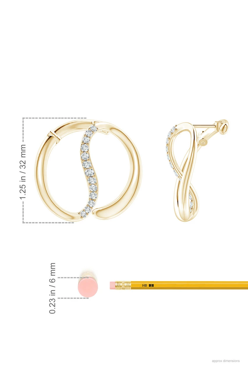 Shangri-La Yin-Yang 14K Gold And Diamond Large Button Stud Earrings 3 Shangri-La Yin-Yang 14K Gold And Diamond Large Button Stud Earrings - Image 3