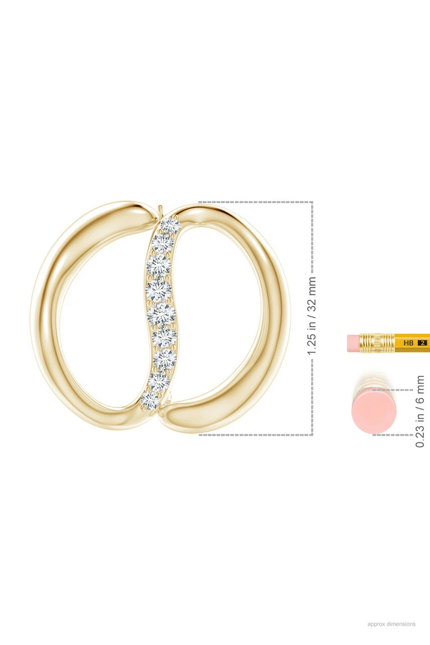 Shangri-La Yin-Yang 14K Gold And Diamond Brooch 4 Shangri-La Yin-Yang 14K Gold And Diamond Brooch - Image 4