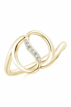 Shangri-La Yin-Yang 14K Gold And Diamond Bypass Ring