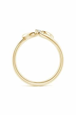 Shangri-La Yin-Yang 14K Gold And Diamond Bypass Ring -Natori Sales Shop Shangri La 14K Yellow Gold Yin Yang Diamond Bypass Ring by Natori 2 39676.1628876046