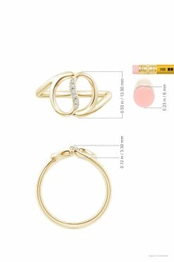 Shangri-La Yin-Yang 14K Gold And Diamond Bypass Ring -Natori Sales Shop Shangri La 14K Yellow Gold Yin Yang Diamond Bypass Ring by Natori 6 60446.1628876049