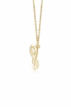 Shangri-La Yin-Yang 14K Gold And Diamond Chain Pendant Necklace -Natori Sales Shop Shangri La 14K Yellow Gold Yin Yang Diamond Chain Pendant Necklace by Natori 2 89429.1628876921