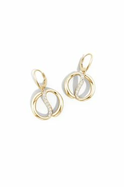 Shangri-La Yin-Yang 14K Gold And Diamond Dangle Earrings