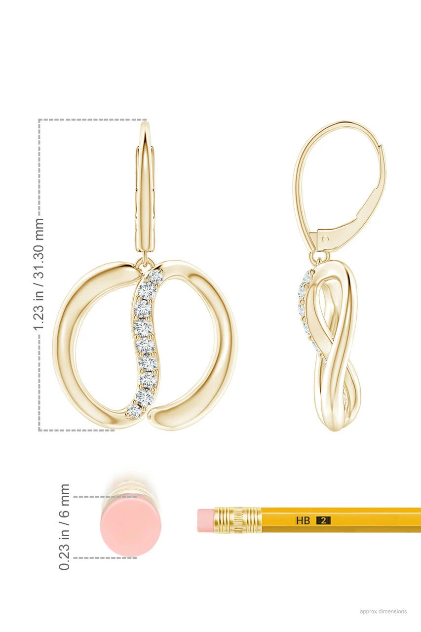 Shangri-La Yin-Yang 14K Gold And Diamond Dangle Earrings 3 Shangri-La Yin-Yang 14K Gold And Diamond Dangle Earrings - Image 3