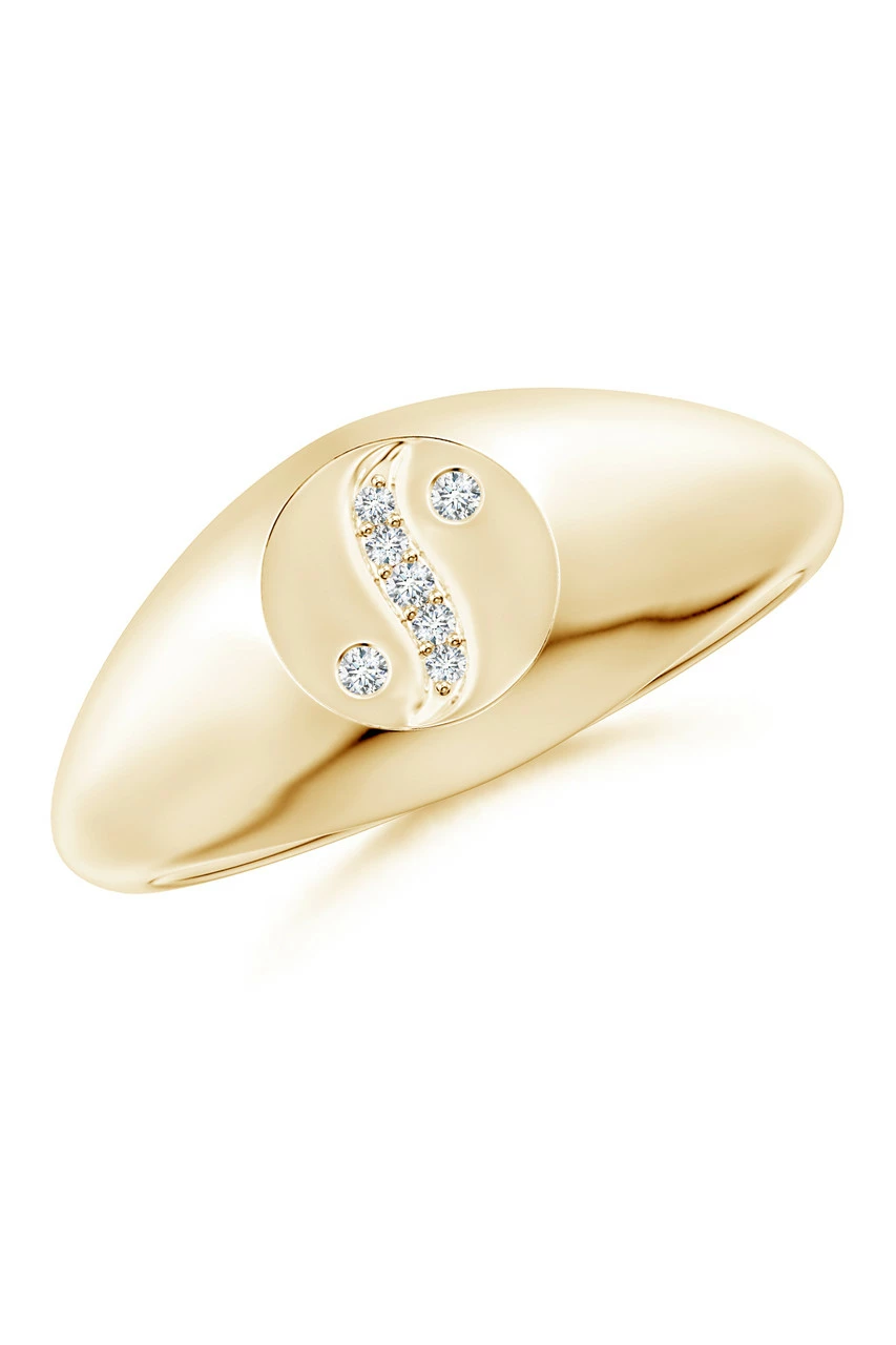Shangri-La Yin-Yang 14K Gold And Diamond Signet Ring 1 Shangri-La Yin-Yang 14K Gold And Diamond Signet Ring