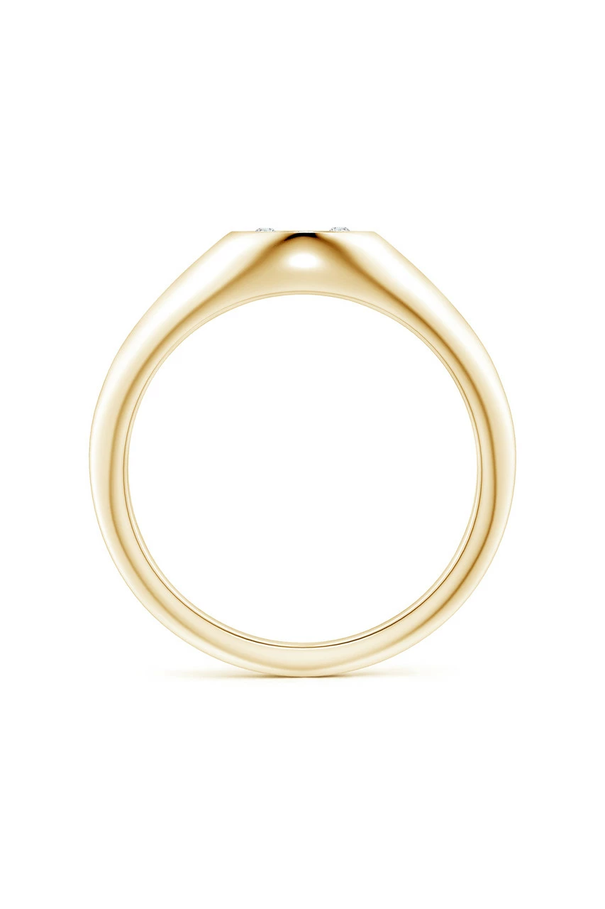 Shangri-La Yin-Yang 14K Gold And Diamond Signet Ring 2 Shangri-La Yin-Yang 14K Gold And Diamond Signet Ring - Image 2