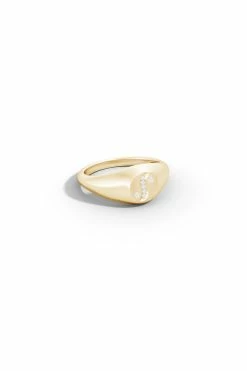 Shangri-La Yin-Yang 14K Gold And Diamond Signet Ring 10 Shangri-La Yin-Yang 14K Gold And Diamond Signet Ring -Natori Sales Shop Shangri La 14K Yellow Gold Yin Yang Diamond Signet Ring by Natori 4 2 23241.1631035055