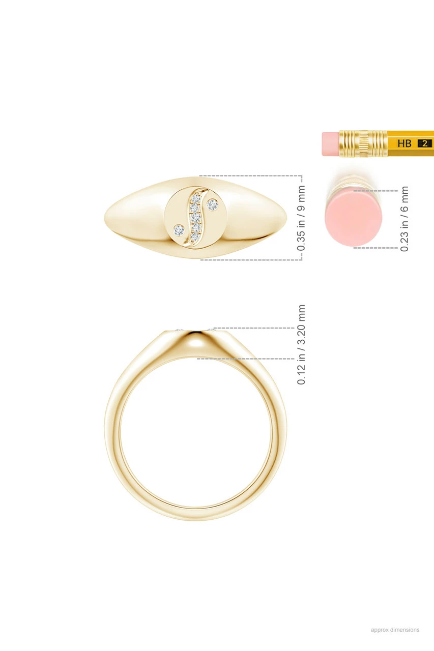 Shangri-La Yin-Yang 14K Gold And Diamond Signet Ring 5 Shangri-La Yin-Yang 14K Gold And Diamond Signet Ring - Image 5