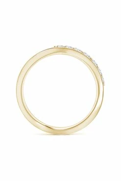Shangri-La Brushstroke 14K Gold And Diamond Half Eternity Stacking Ring 34 Shangri-La Brushstroke 14K Gold And Diamond Half Eternity Stacking Ring -Natori Sales Shop Shangri La 14K Yellow Gold Yin Yang Half Eternity Diamond Ring by Natori 2 75801.1630345301