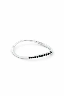 Shangri-La Brushstroke 14K Gold And Black Diamond Half Bracelet