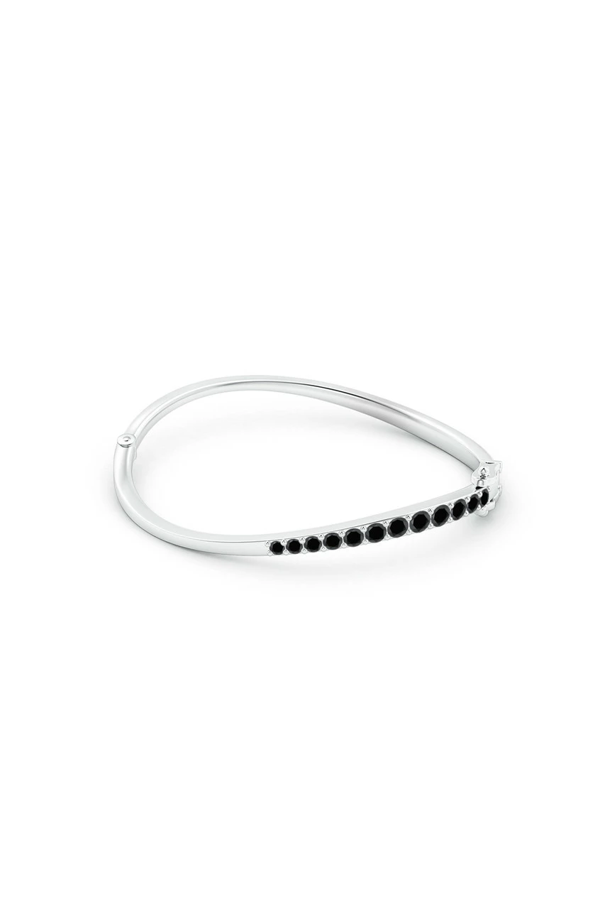 Shangri-La Brushstroke 14K Gold And Black Diamond Half Bracelet 1 Shangri-La Brushstroke 14K Gold And Black Diamond Half Bracelet