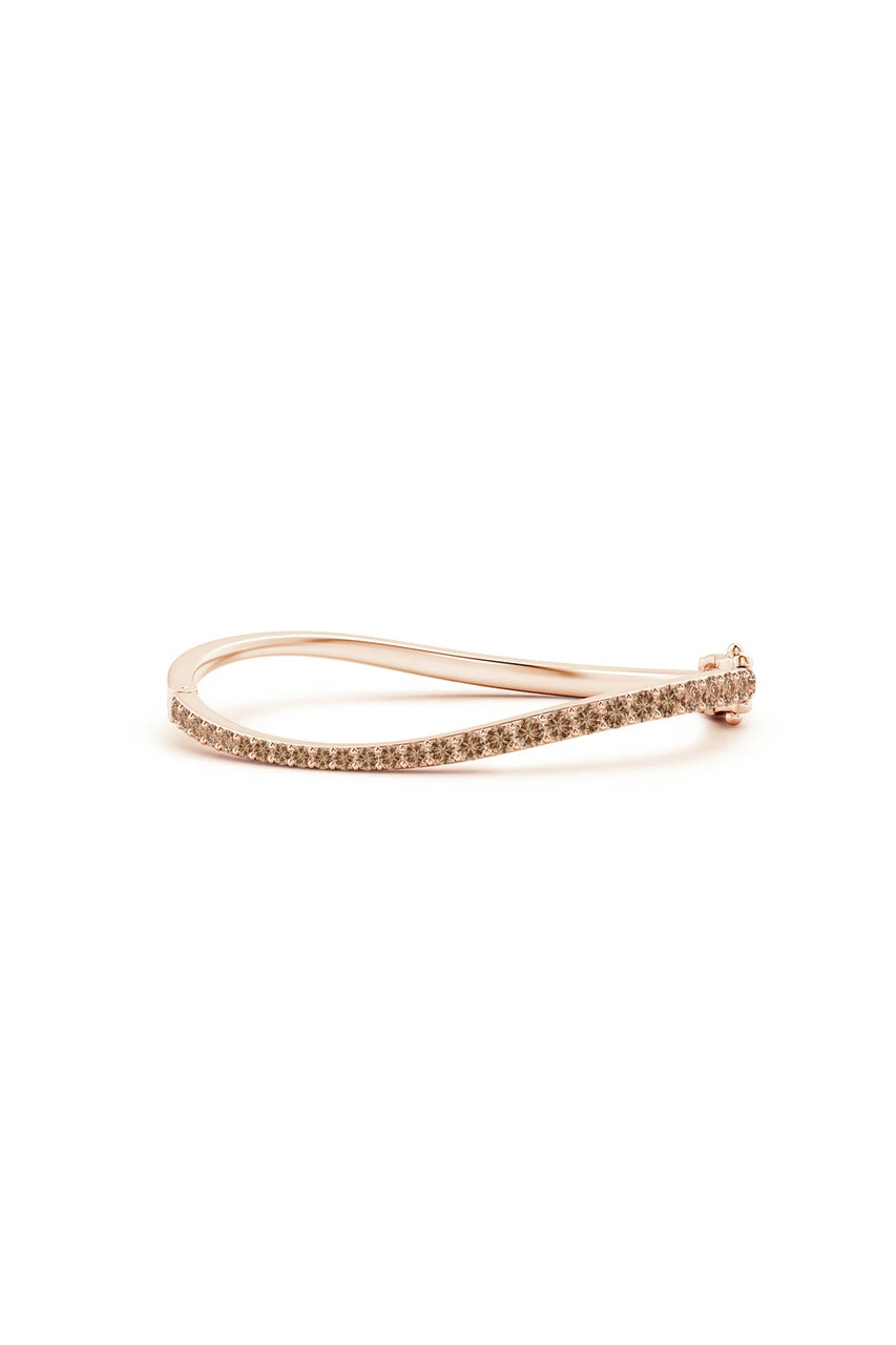 Shangri-La Brushstroke 14K Gold And Coffee Diamond Full Bracelet 1 Shangri-La Brushstroke 14K Gold And Coffee Diamond Full Bracelet