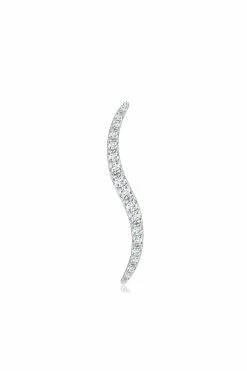 Shangri-La Brushstroke 14k Gold And Diamond Brooch