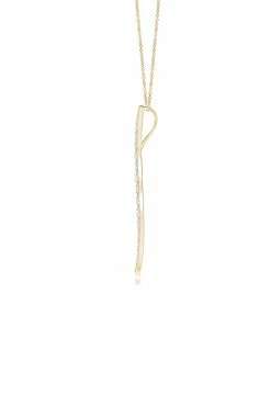 Shangri-La Brushstroke 14k Gold And Diamond Large Pendant Necklace -Natori Sales Shop Shangri La Brushstroke 14k Yellow Gold Large Pendant Necklace by Natori 2 83712.1628692919