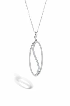 Shangri-La Elliptical Yin-Yang 14K Gold And Diamond Pendant Necklace