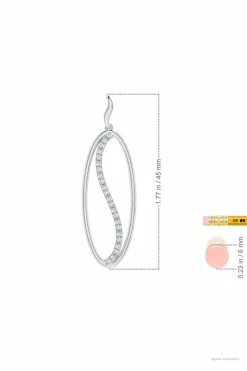 Shangri-La Elliptical Yin-Yang 14K Gold And Diamond Pendant Necklace -Natori Sales Shop Shangri La Elliptical 14K White Gold Yin Yang Diamond Pendant Necklace by Natori 4 95830.1628691463