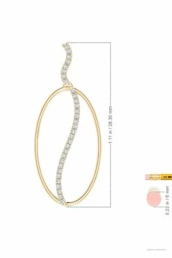 Shangri-La Elliptical Yin-Yang 14K Gold And Diamond Dangle Earrings -Natori Sales Shop Shangri La Elliptical 14K Yellow Gold Yin Yang Diamond Earrings by Natori 4 45130.1628691582