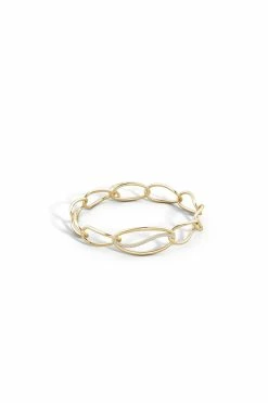 Shangri-La Elliptical Yin-Yang 14K Gold And Diamond Link Bracelet