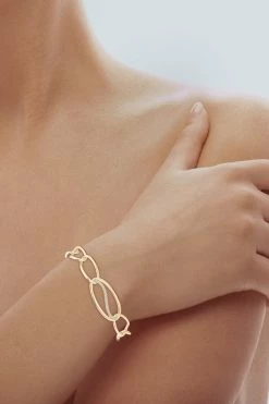 Shangri-La Elliptical Yin-Yang 14K Gold And Diamond Link Bracelet -Natori Sales Shop Shangri La Elliptical 14K Yellow Gold Yin Yang Diamond Link Bracelet by Natori 4 79791.1628691849