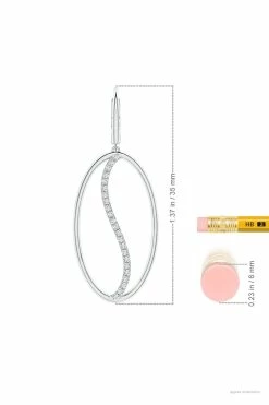 Shangri-La Elliptical Yin-Yang 14K-Gold And Diamond Large Leverback Earrings 21 Shangri-La Elliptical Yin-Yang 14K-Gold And Diamond Large Leverback Earrings -Natori Sales Shop Shangri La Elliptical Yin Yang 14K White Gold and Diamond Large Leverback Earrings by Natori 3 15566.1629302724