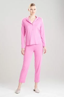 Shangri-La TENCEL™ Long Sleeve Notch PJ 36 Shangri-La TENCEL™ Long Sleeve Notch PJ -Natori Sales Shop Shangri La Long Sleeve Notch PJ Violet Quartz by Natori 66533.1660080601