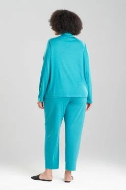 Shangri-La TENCEL™ Long Sleeve Notch PJ 40 Shangri-La TENCEL™ Long Sleeve Notch PJ -Natori Sales Shop Shangri La Long Sleeve Notch PJ Vivid Teal by Natori 4 50761.1660080833