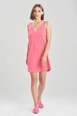Shangri-La TENCEL™ V-Neck Chemise 38 Shangri-La TENCEL™ V-Neck Chemise -Natori Sales Shop Shangri La V Neck Chemise Heather Sunset Pink by Natori 05979.1644524966