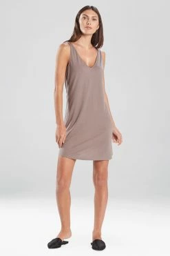 Shangri-La TENCEL™ V-Neck Chemise 30 Shangri-La TENCEL™ V-Neck Chemise -Natori Sales Shop Shangri La V Neck Chemise Heather Walnut by Natori 09432.1626910474