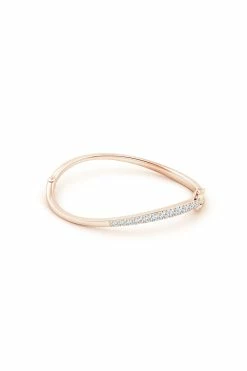 Shangri-La Brushstroke 14K Gold And Diamond Half Bracelet