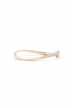 Shangri-La Brushstroke 14K Gold And Diamond Half Bracelet 17 Shangri-La Brushstroke 14K Gold And Diamond Half Bracelet -Natori Sales Shop Shangri La Brushstroke 14K Rose Gold and Diamond Half Bracelet by Natori 82883.1630001972