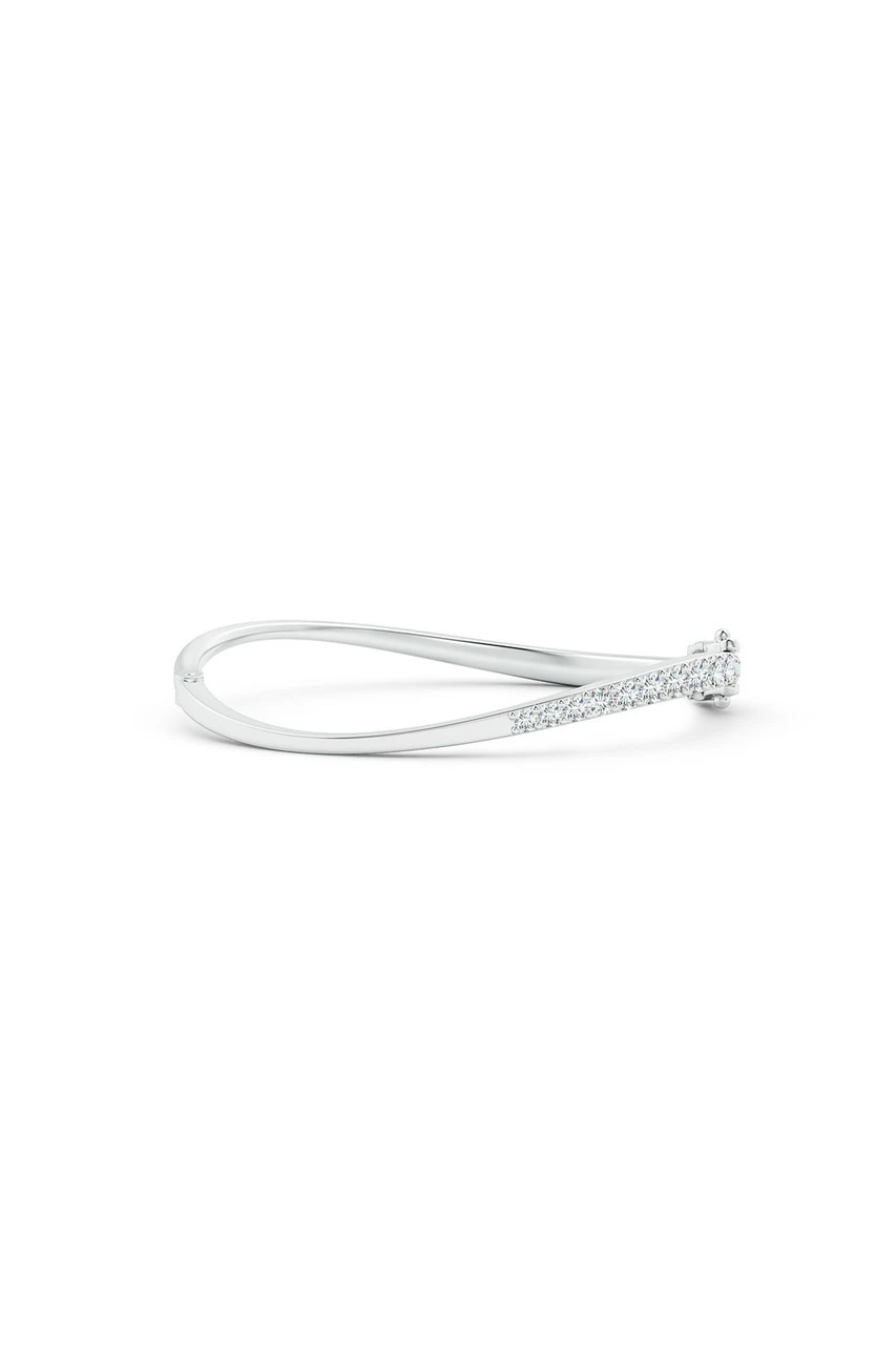 Shangri-La Brushstroke 14K Gold And Diamond Half Bracelet 8 Shangri-La Brushstroke 14K Gold And Diamond Half Bracelet - Image 8