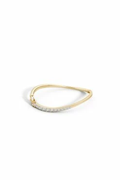 Shangri-La Brushstroke 14K Gold And Diamond Half Bracelet 26 Shangri-La Brushstroke 14K Gold And Diamond Half Bracelet -Natori Sales Shop Shangri La Brushstroke 14K Yellow Gold and Diamond Half Bracelet by Natori 3 60673.1630002047