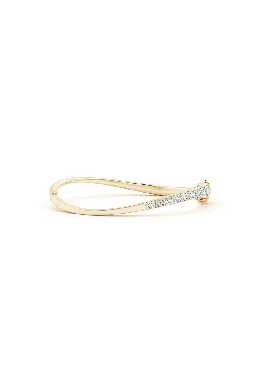 Shangri-La Brushstroke 14K Gold And Diamond Half Bracelet 11 Shangri-La Brushstroke 14K Gold And Diamond Half Bracelet - Image 11