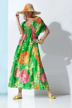 Shinjo Obi Silk Kimono Dress -Natori Sales Shop Shinjo Embroidered Raffia Hat Natural by Natori 83394.1678909208