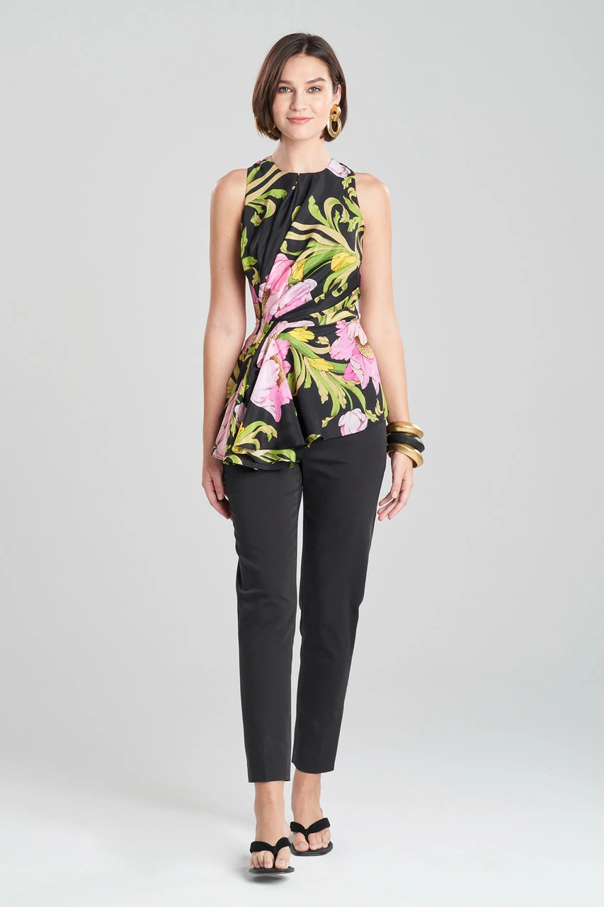 Shinjo Obi Silk Side Drape Top 1 Shinjo Obi Silk Side Drape Top