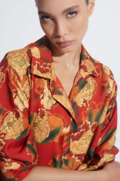 Shugo Cotton Silk Shirt 21 Shugo Cotton Silk Shirt -Natori Sales Shop Shugo Cotton Silk Shirt Carnelian by Natori 29136.1690796814